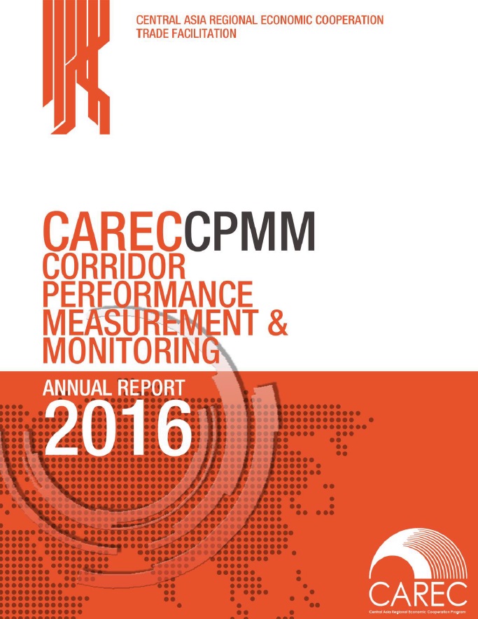 CAREC Corridor Performance Measurement and Monitoring Annual Report 2016 Cover